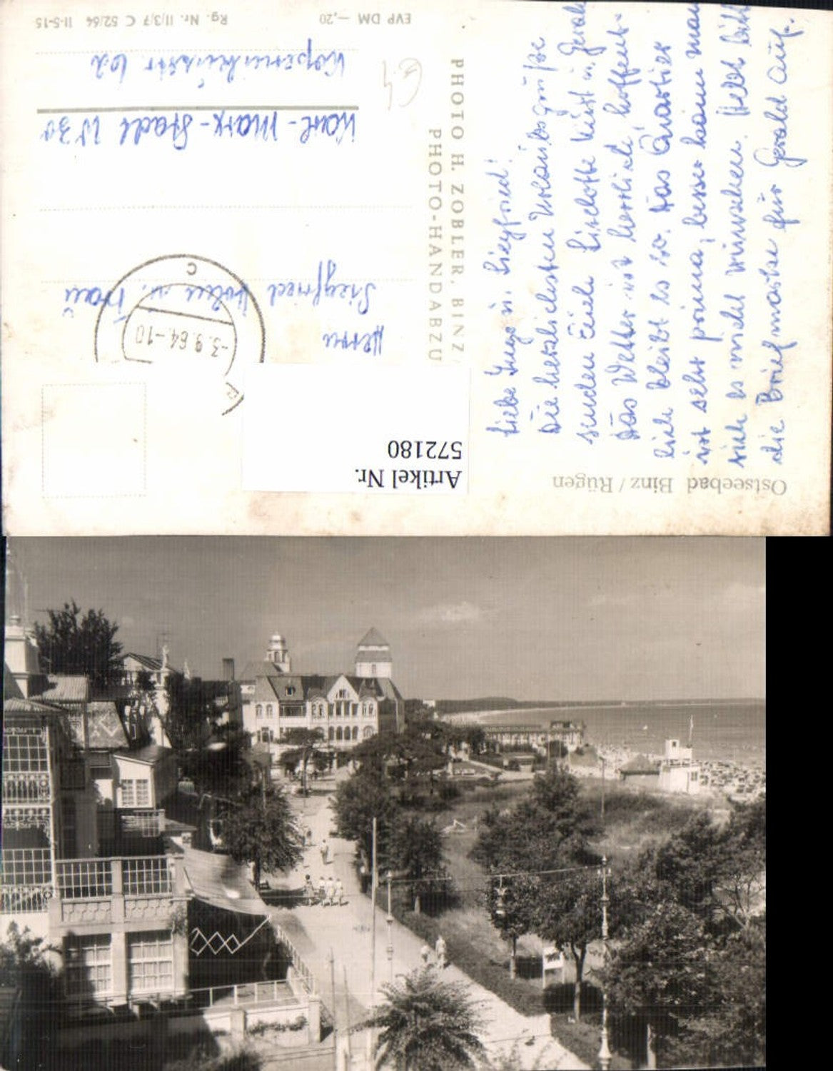 572180, Photo Ak Baltic Sea resort Binz Rügen Promenade