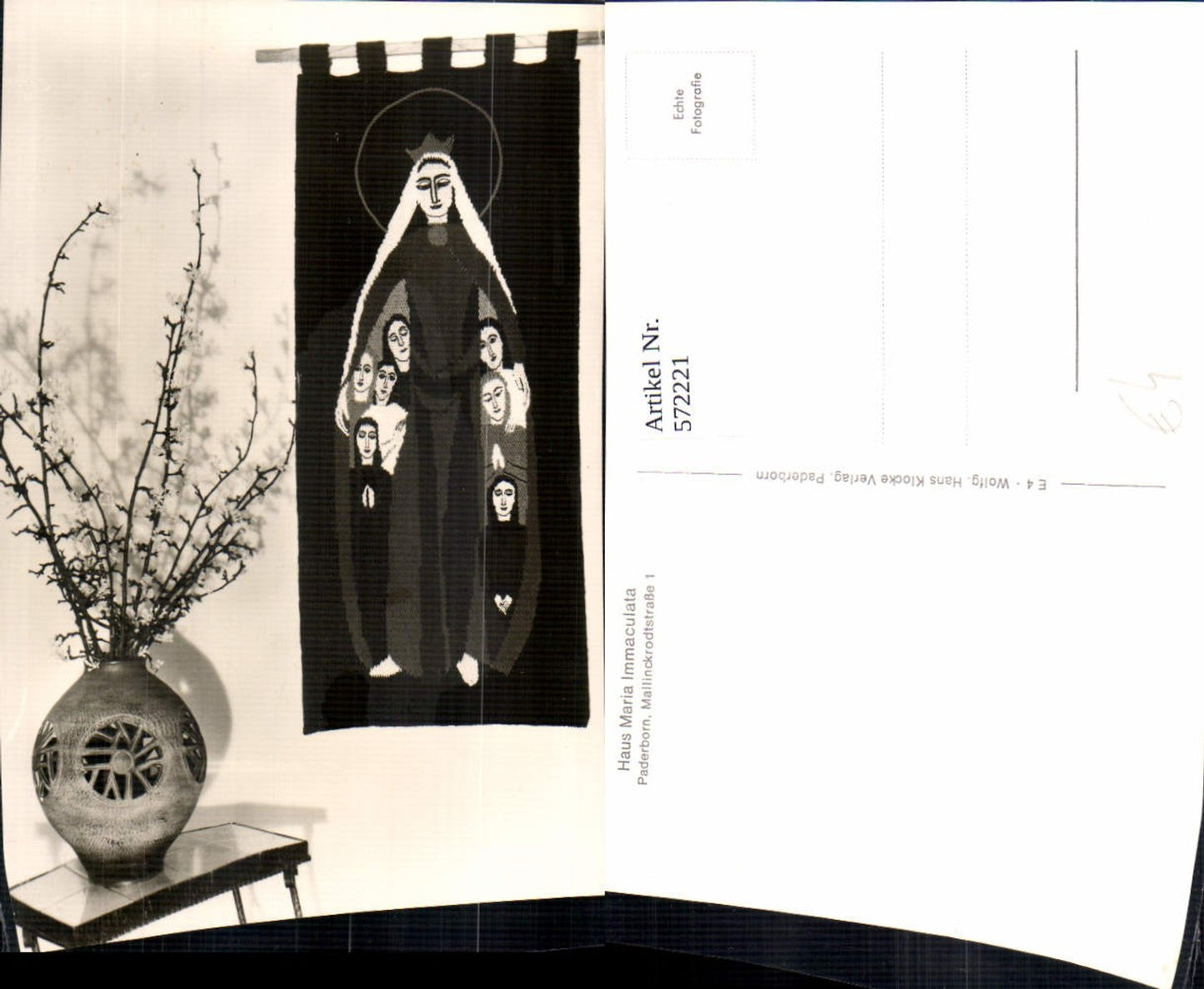 572221,Foto Ak Paderborn Haus Maria Immaculata Wandteppich Religion