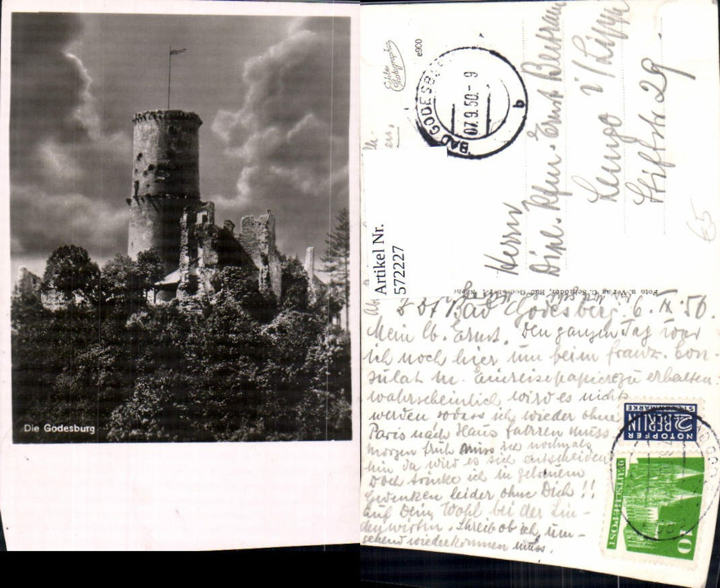 572227,Bonn Godesburg Ansicht Bergfried Bad Godesberg