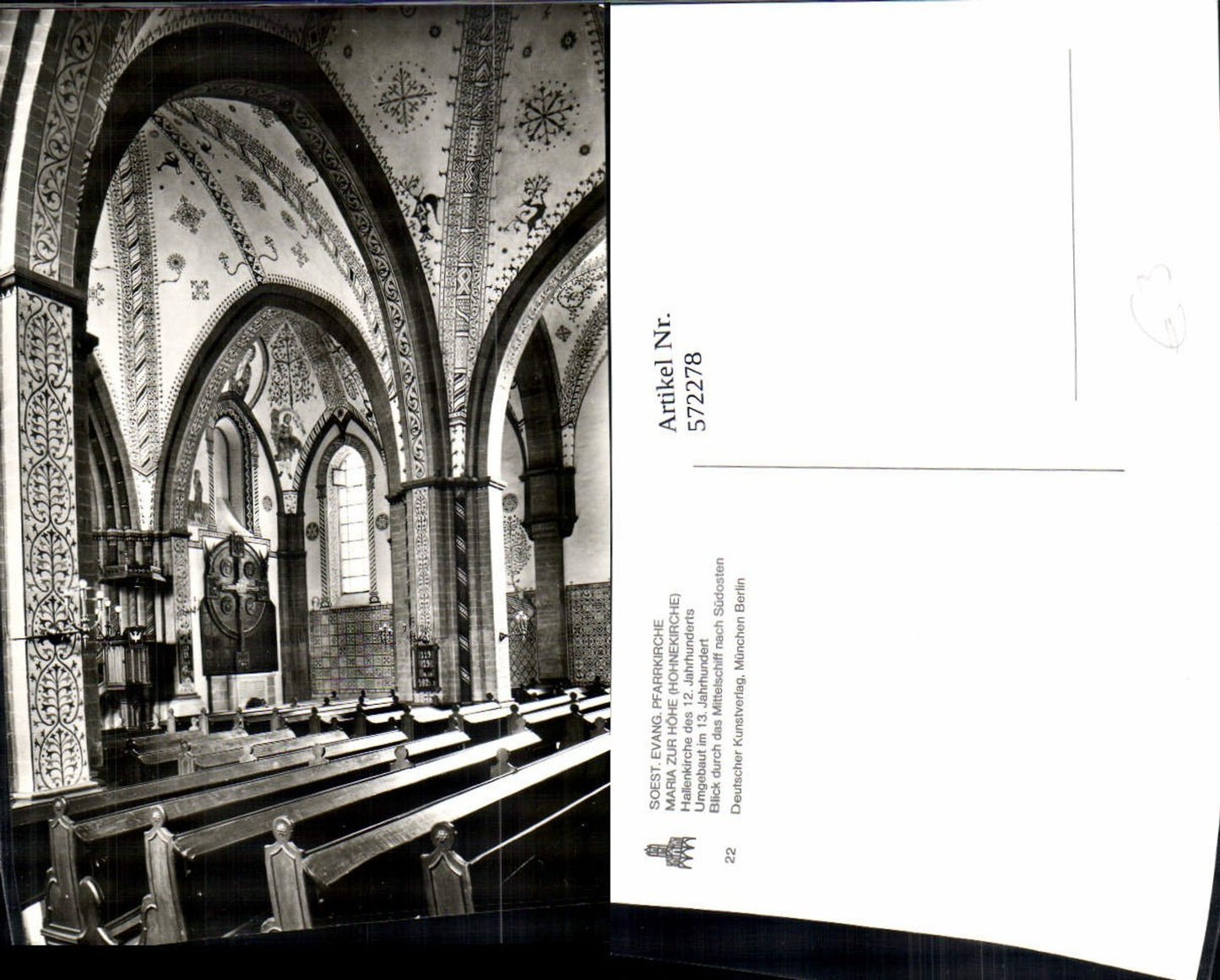 572278,Soest Pfarrkirche Maria zu Höhe Hohnekirche Innen