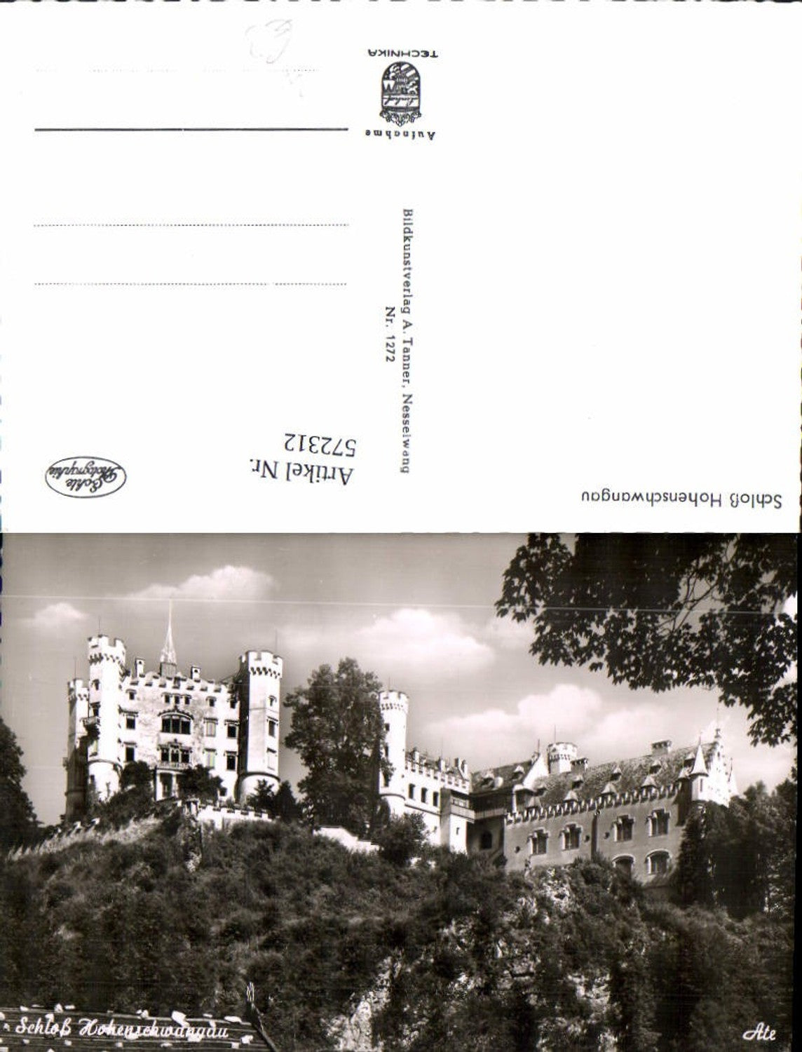 572312,Foto Ak Schwangau Schloss Hohenschwangau