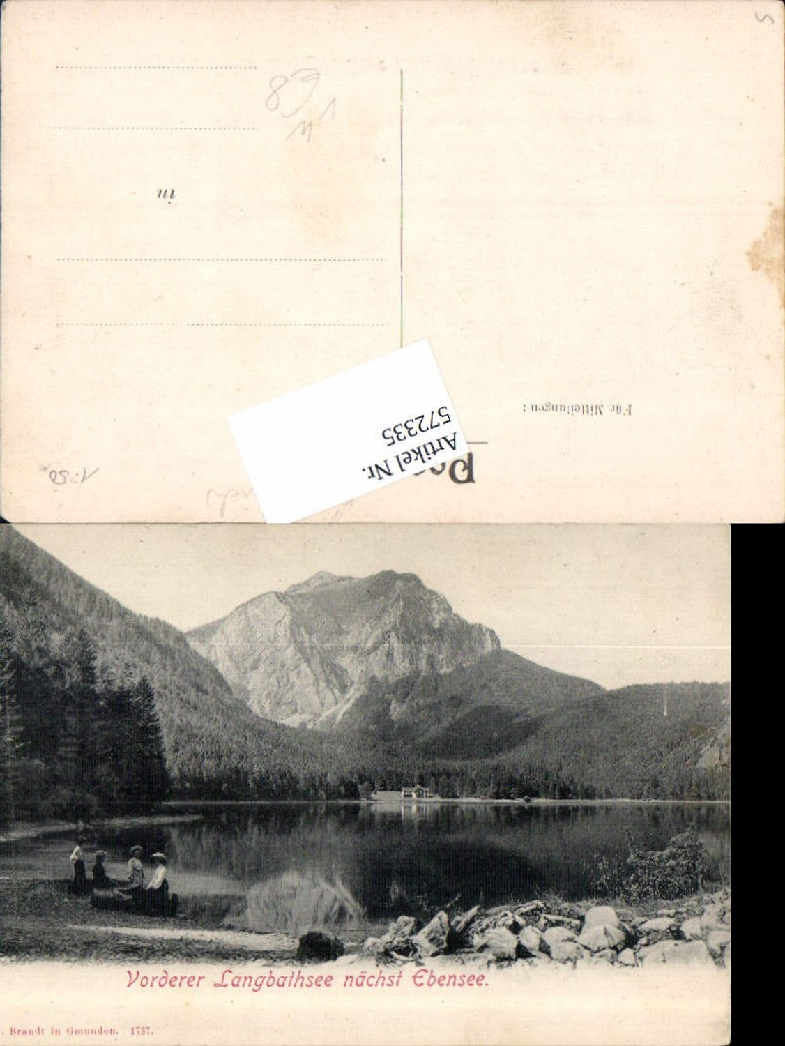 572335,Vorderer Langbathsee bei Ebensee pub Brandt 1787