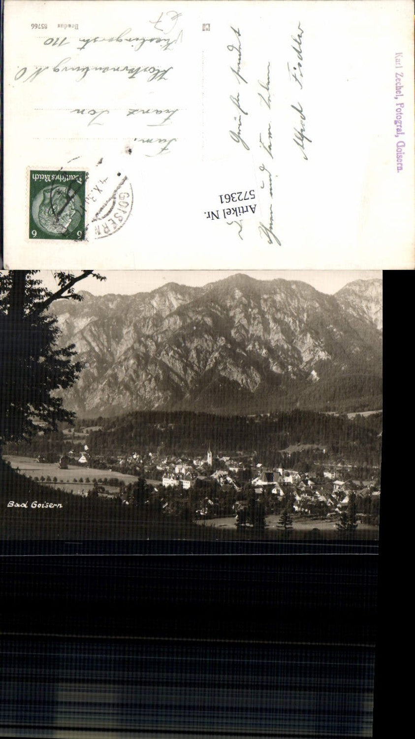 572361,Foto-AK Bad Goisern Totale pub Karl Zechel Fotograf Goisern