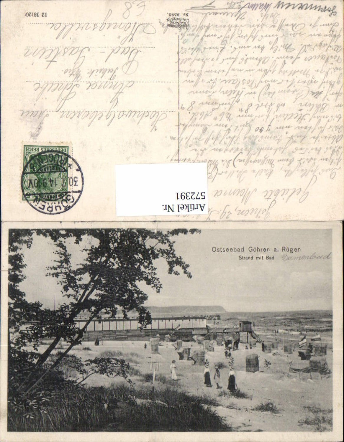 572391,Ostseebad Göhren auf Rügen Strandleben Strand Damenbad