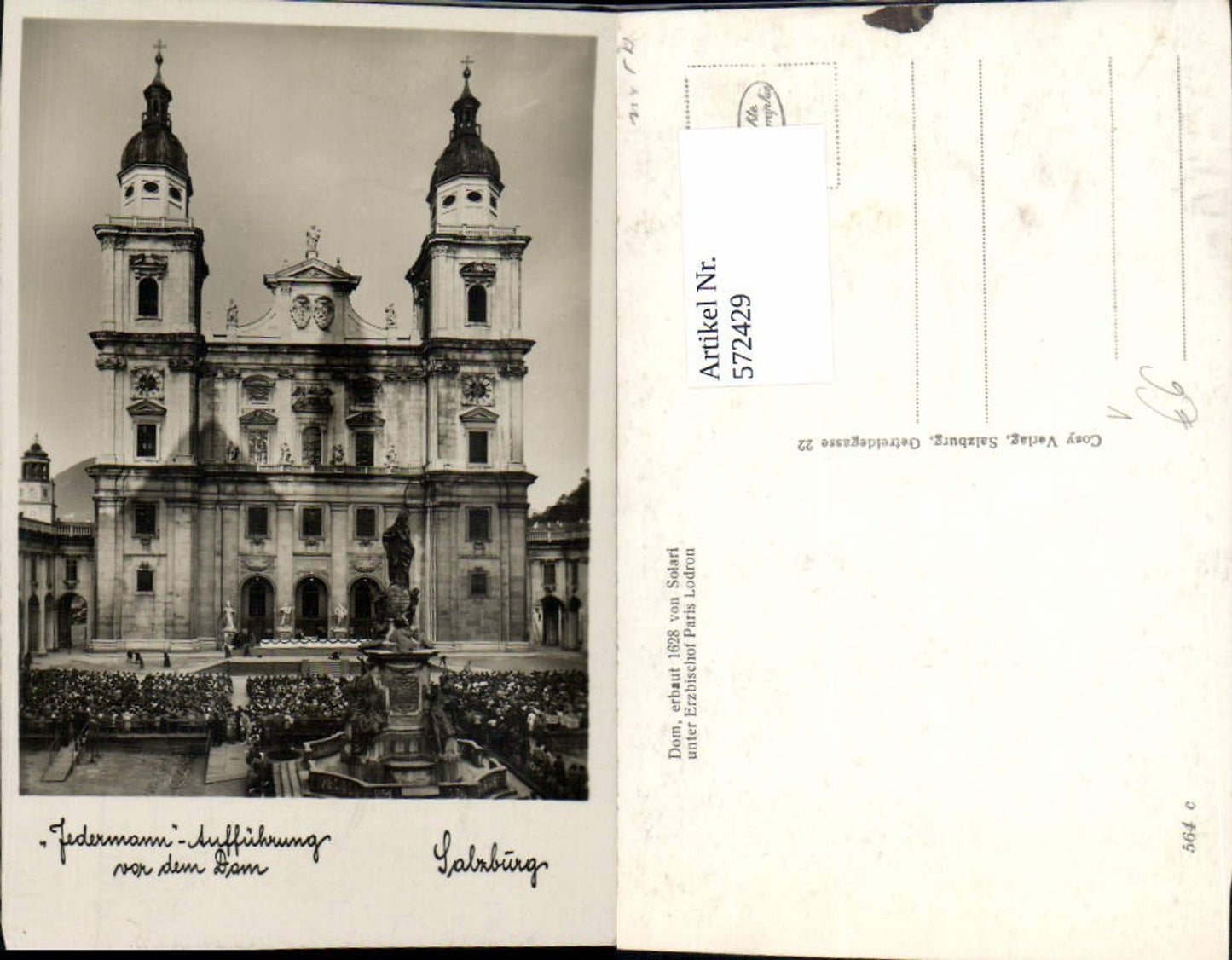 572429, Salzburg Theatre Everyman performance Cathedral