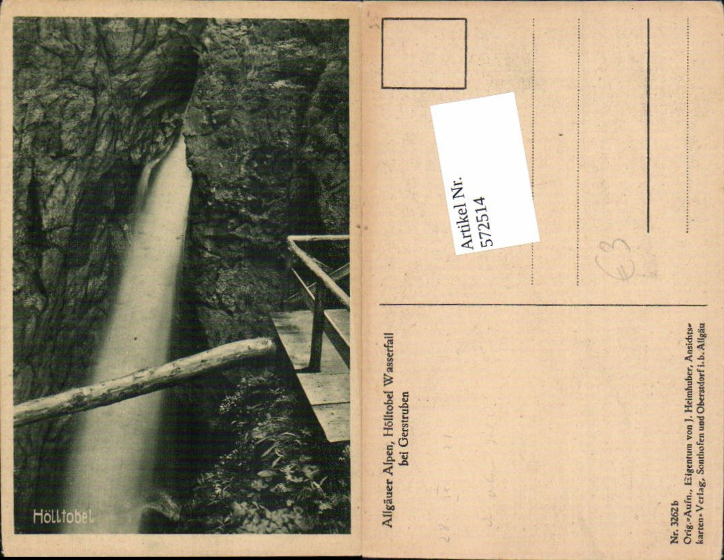 572514,Allgäuer Alpen Holltobel Wasserfall bei Gerstruben