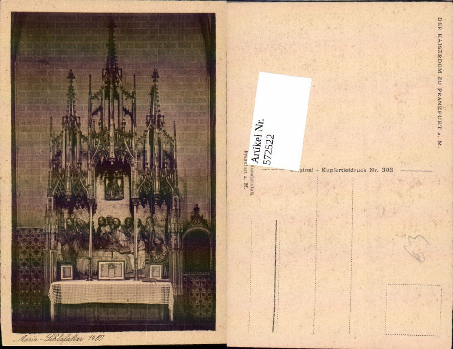 572522,Der Kaiserdom zu Frankfurt am Main Maria – Schlafaltar