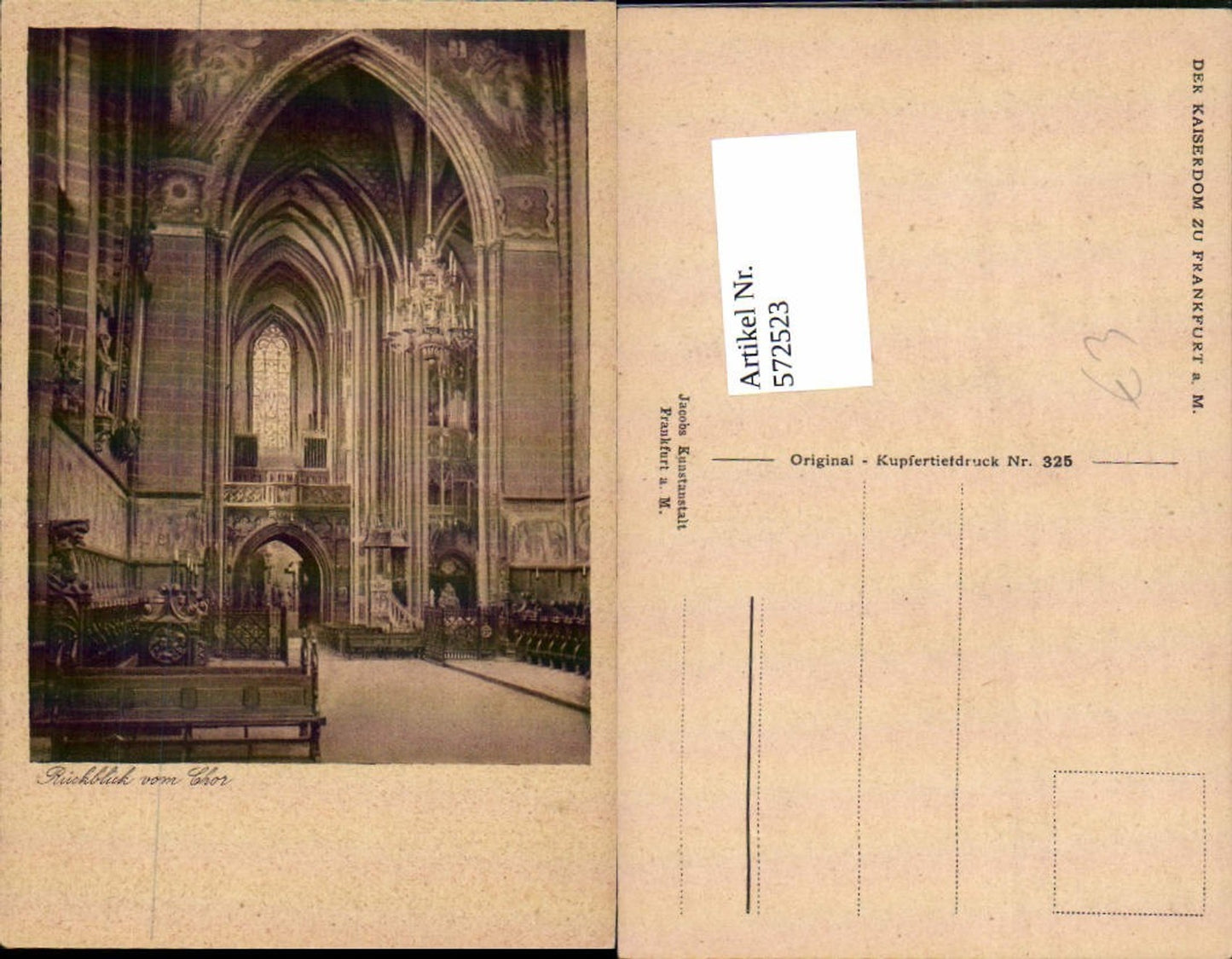 572523,Der Kaiserdom zu Frankfurt am Main Blick zum Chor