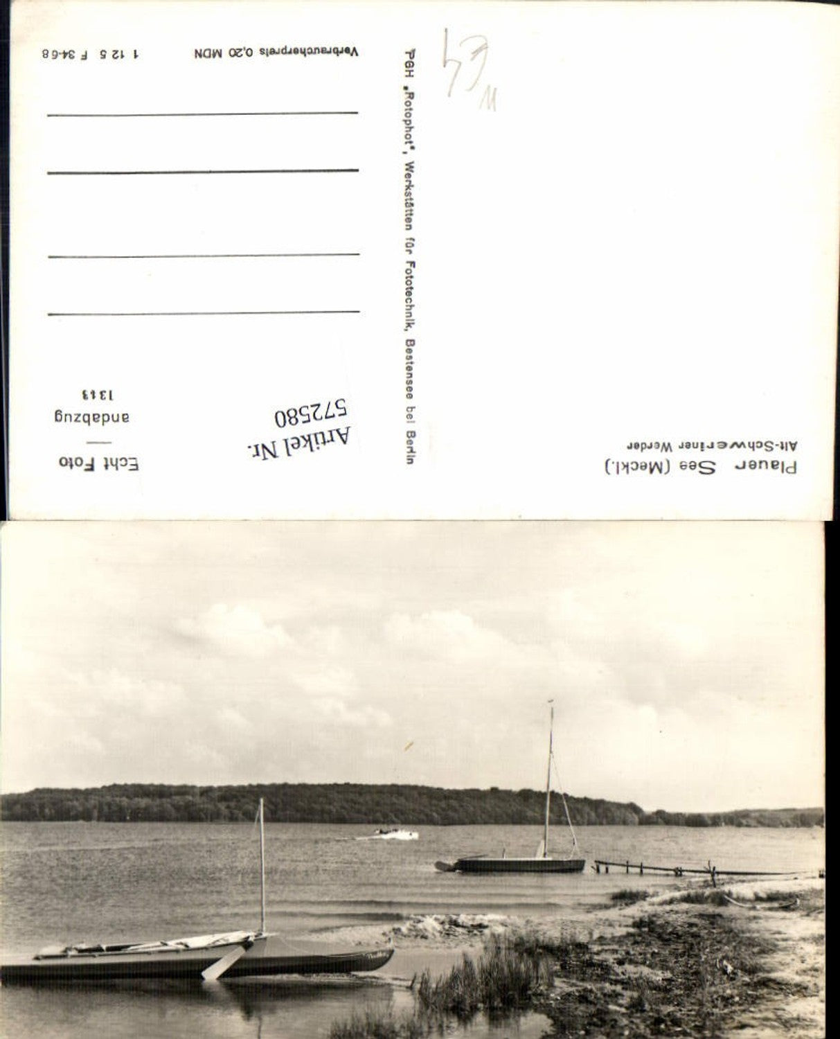 572580, Photo Ak Plau am See Plauer See Alt-Schweriner Werder
