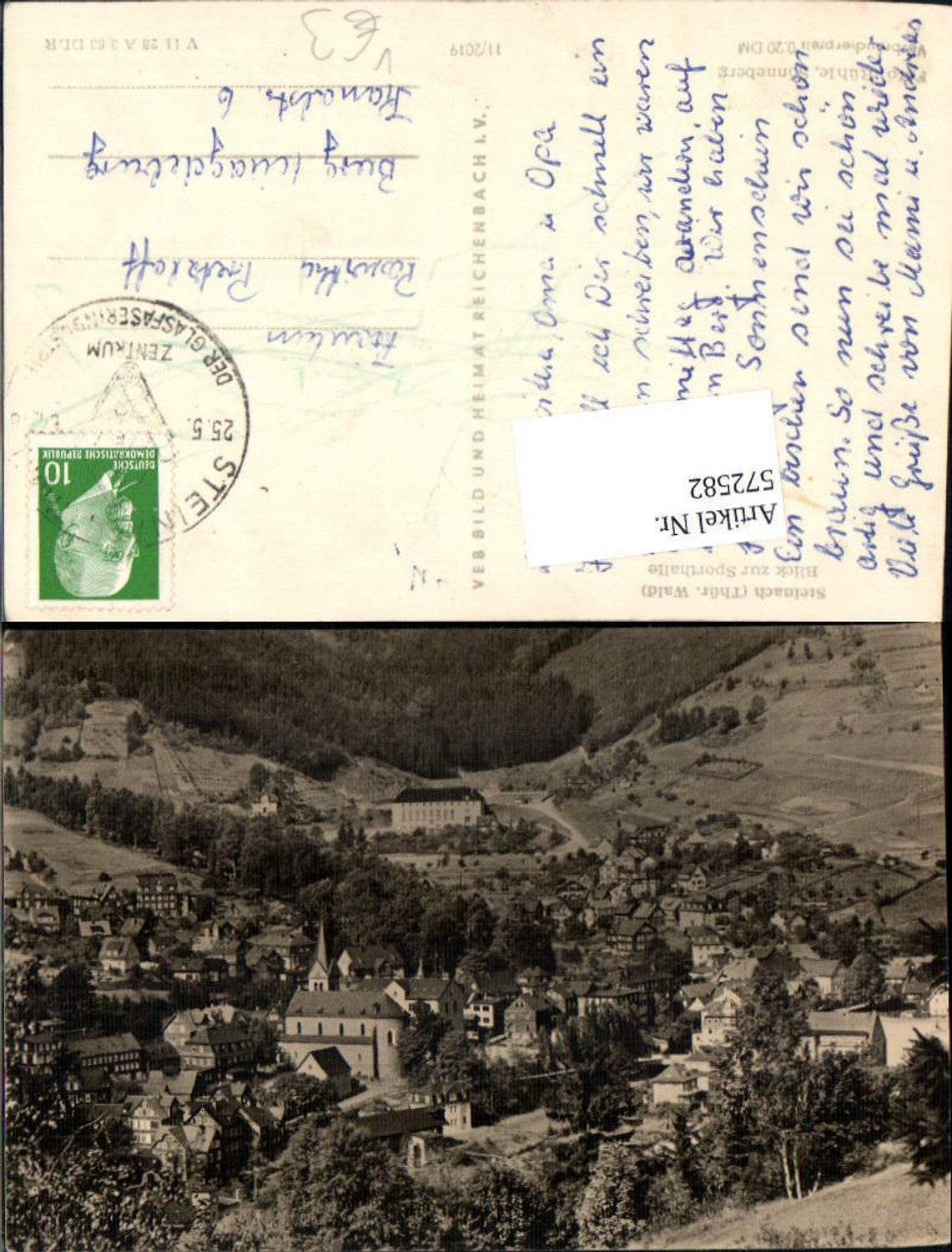 572582,Steinach Thüringer Wald Blick v. Sporthalle pub VEB