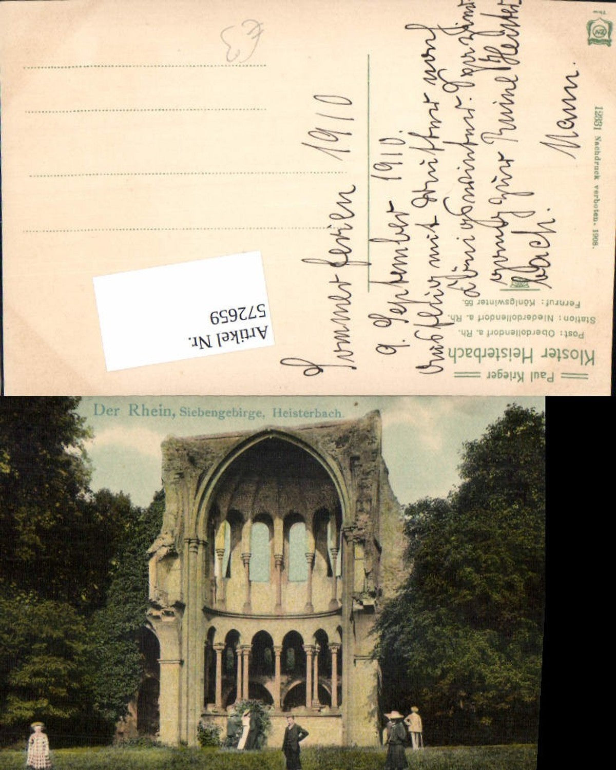 572659,Königswinter Klosterruine Heisterbach i. Siebengebirge Der Rhein