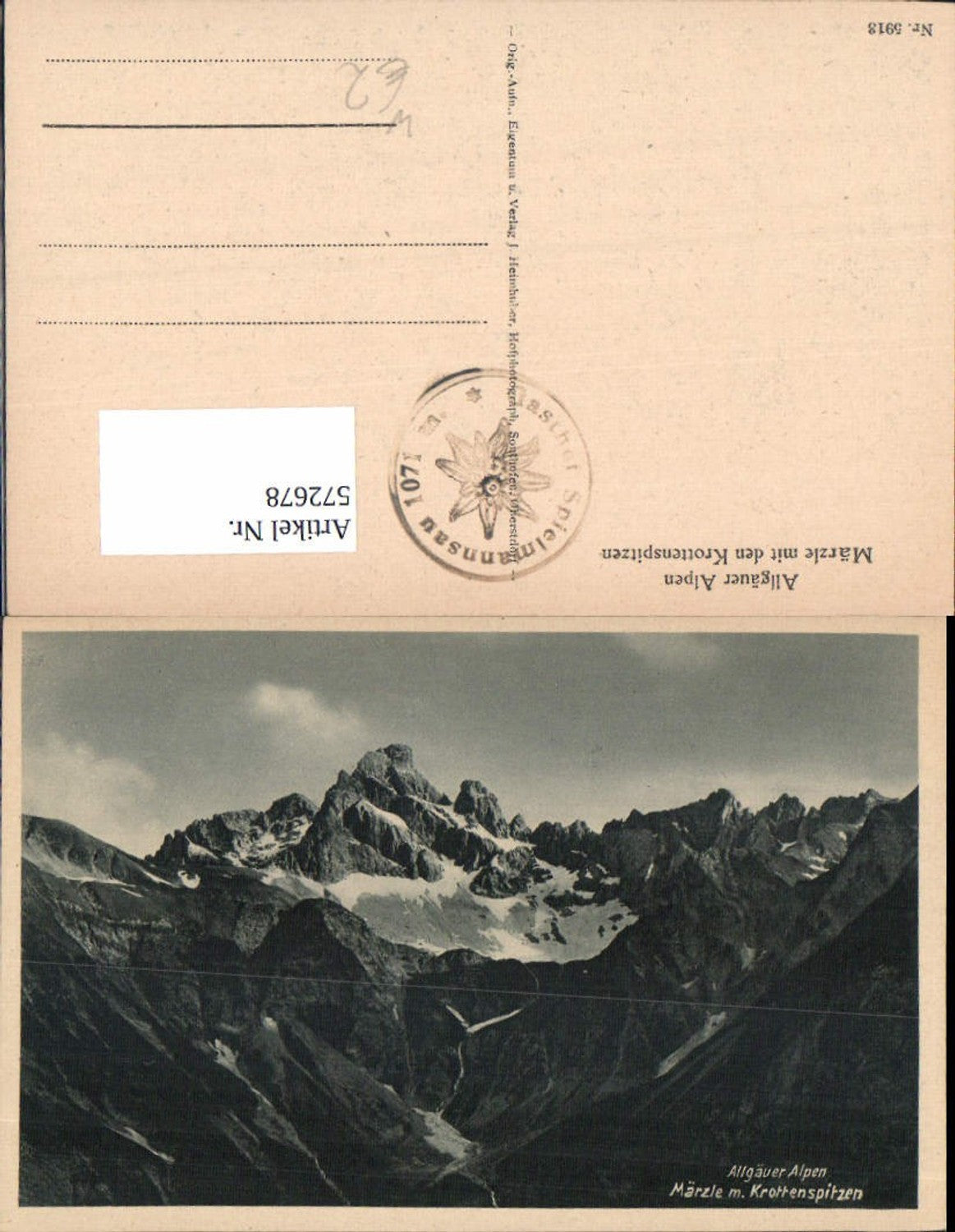 572678,Oberstdorf Allgäuer Alpen Märzle m. d. Krottenspitzen
