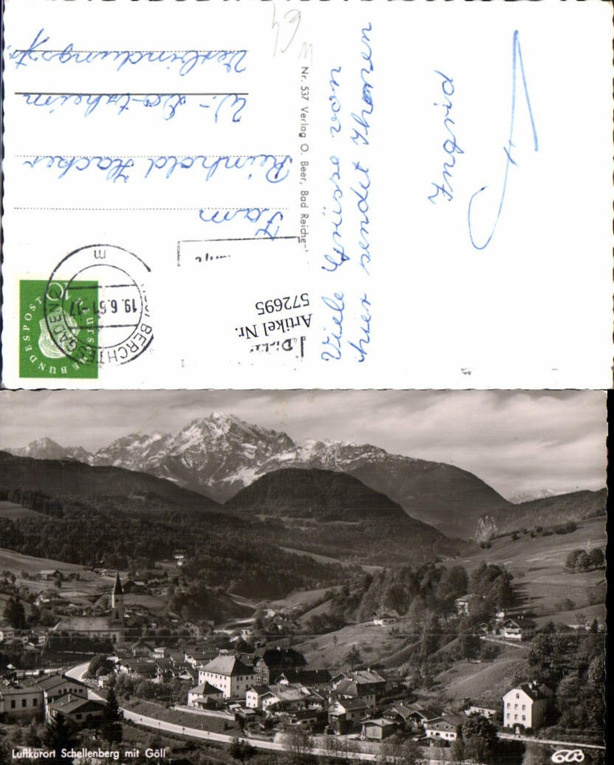 572695,Foto Ak Schellenberg Marktschellenberg m. Göll