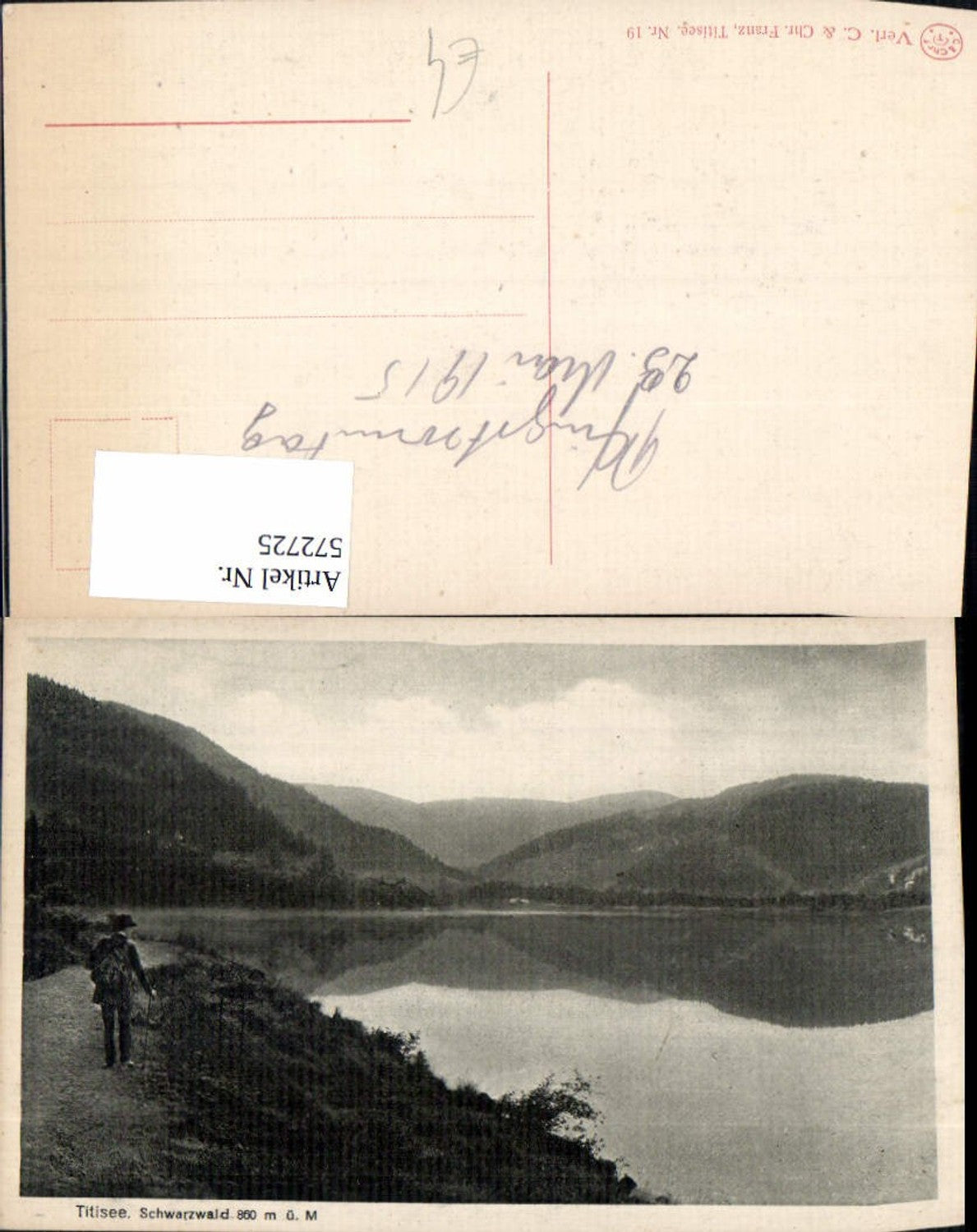 572725,Titisee-Neustadt Schwarzwald Wanderer 1915
