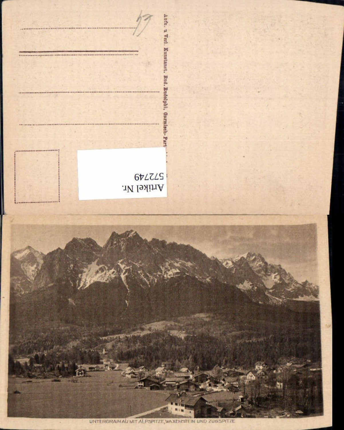 572749,Untergrainau Grainau m. Alpspitze Waxenstein u. Zugspitze