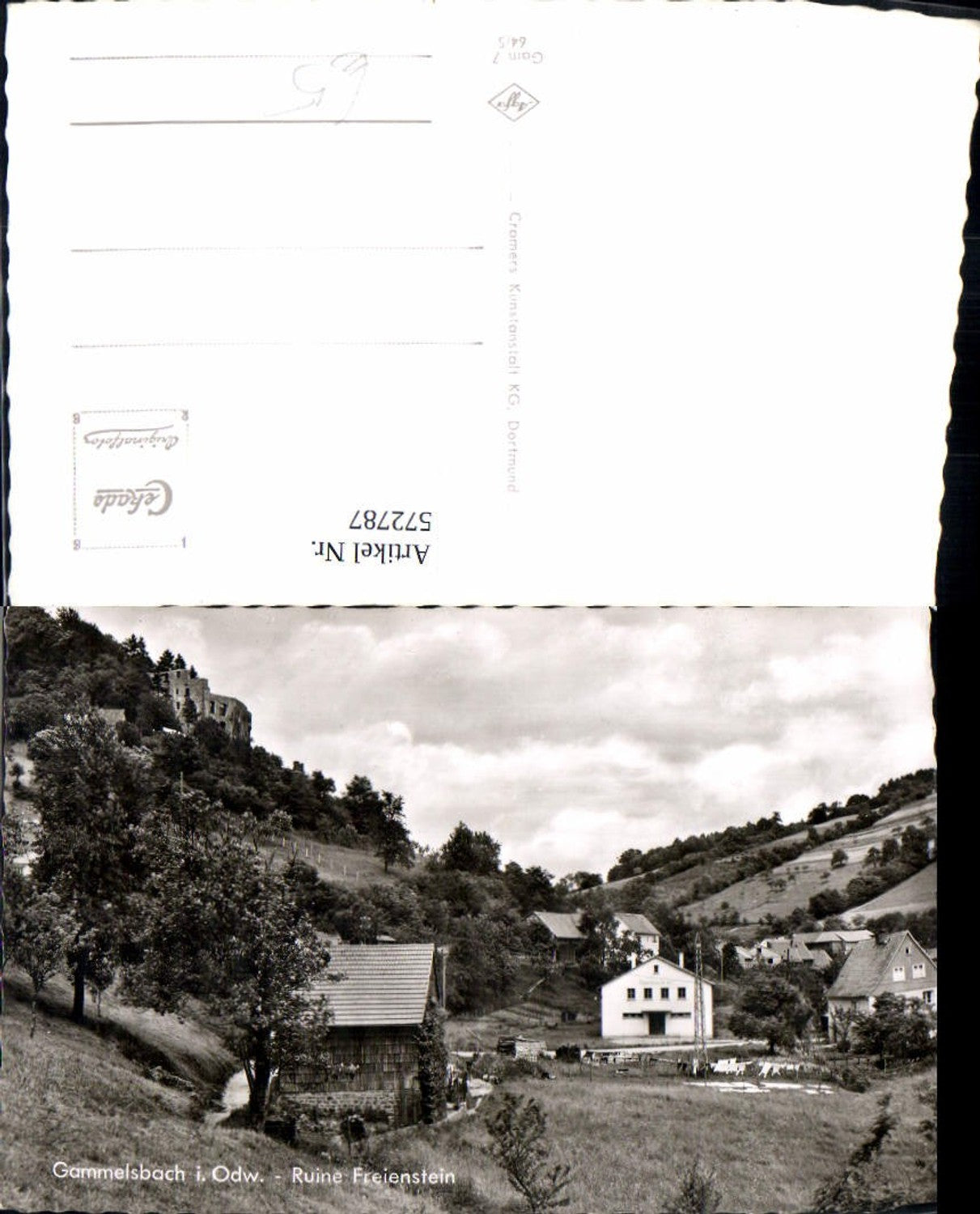 572787,Foto Ak Gammelsbach Oberzent Odenwald Ruine Freienstein