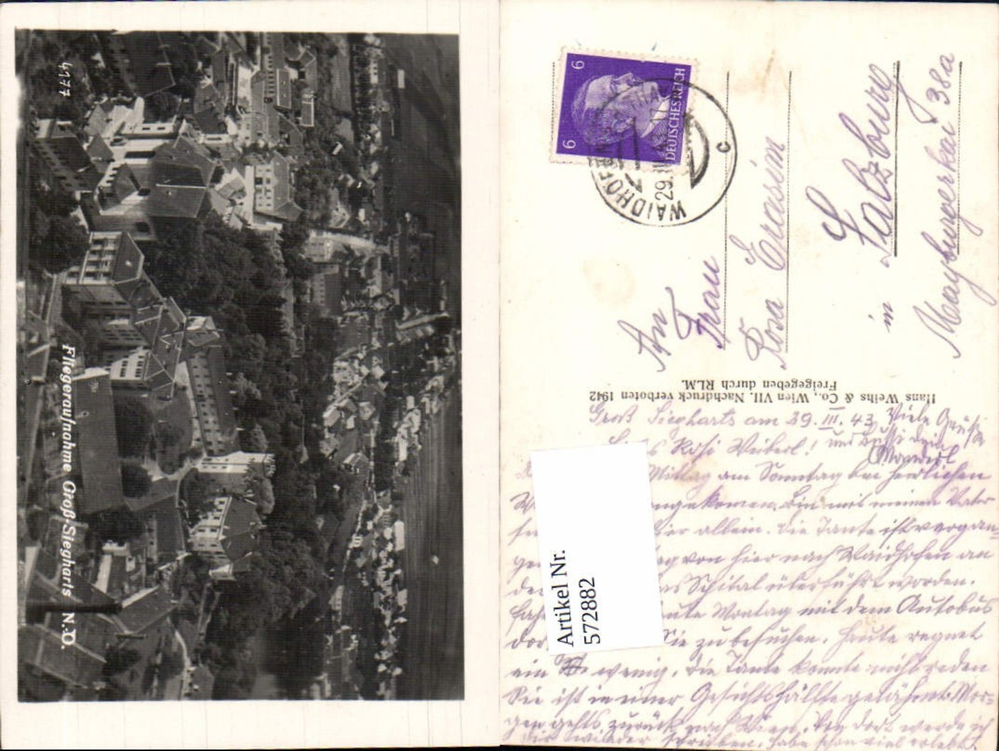 572882,tolle Fliegeraufnahme Groß-Siegharts Großsiegharts