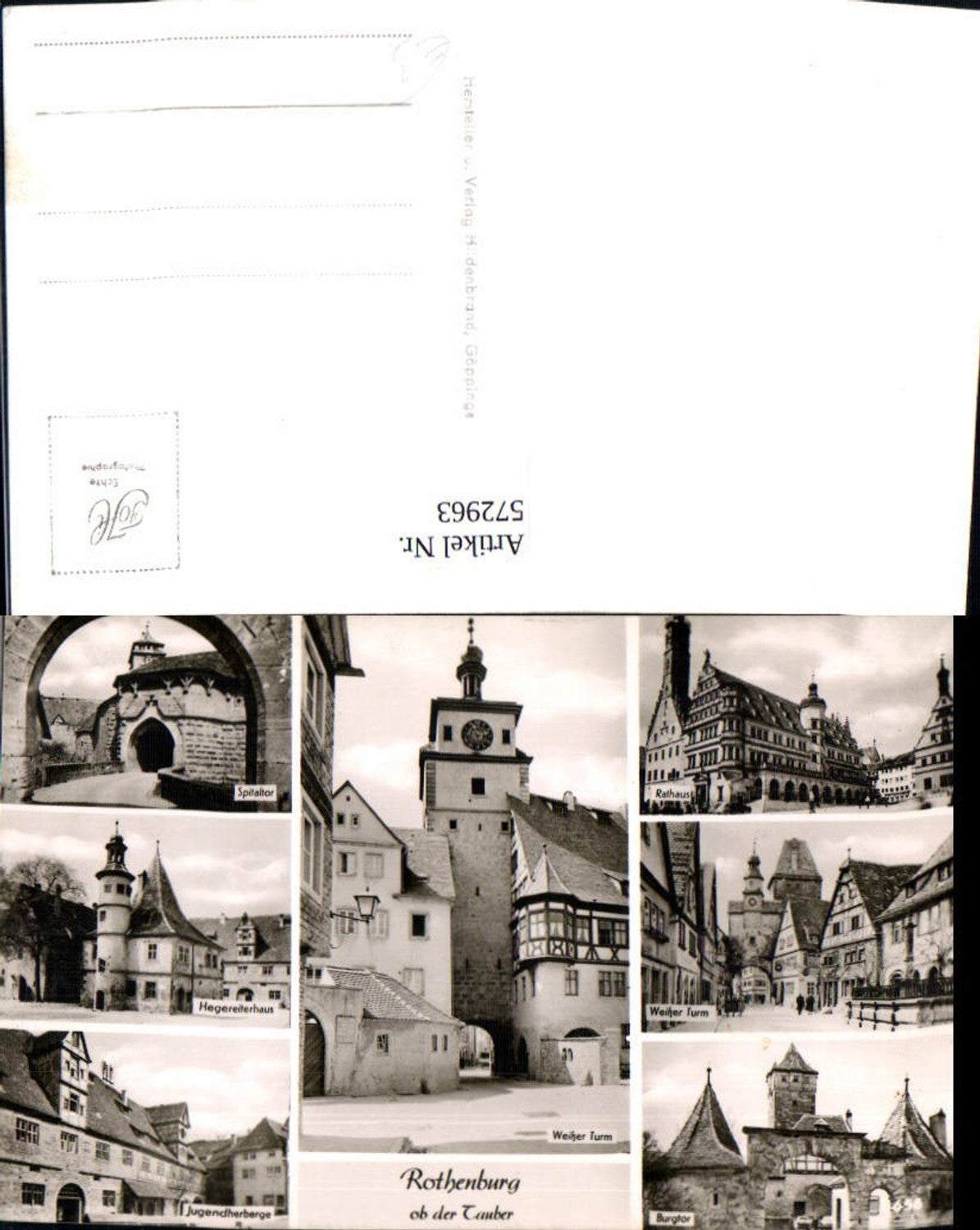 572963,Mehrbild Ak Rothenburg ob der Tauber Spitaltor Rathaus Burgtor