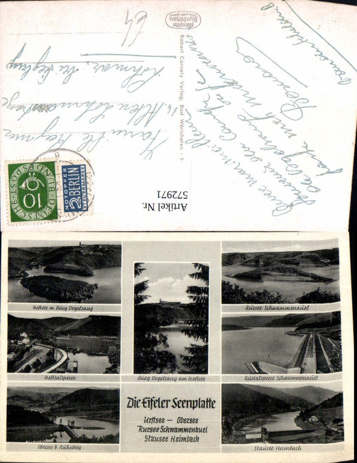 572971,Mehrbild Ak Eifeler Seenplatte Stausee Heimbach Eifel Urfttalsperre Schleiden