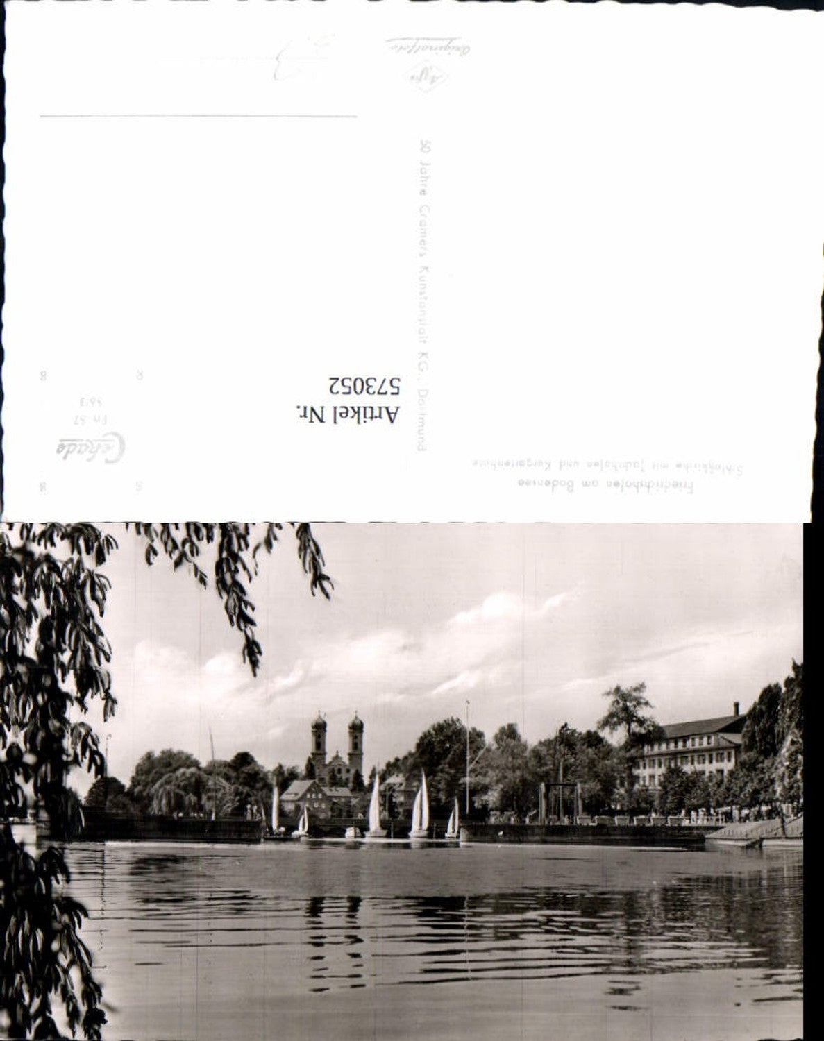 573052,Foto Ak Friedrichshafen a. Bodensee Schlosskirche m. Jachthafen u. Kurgartenhotel