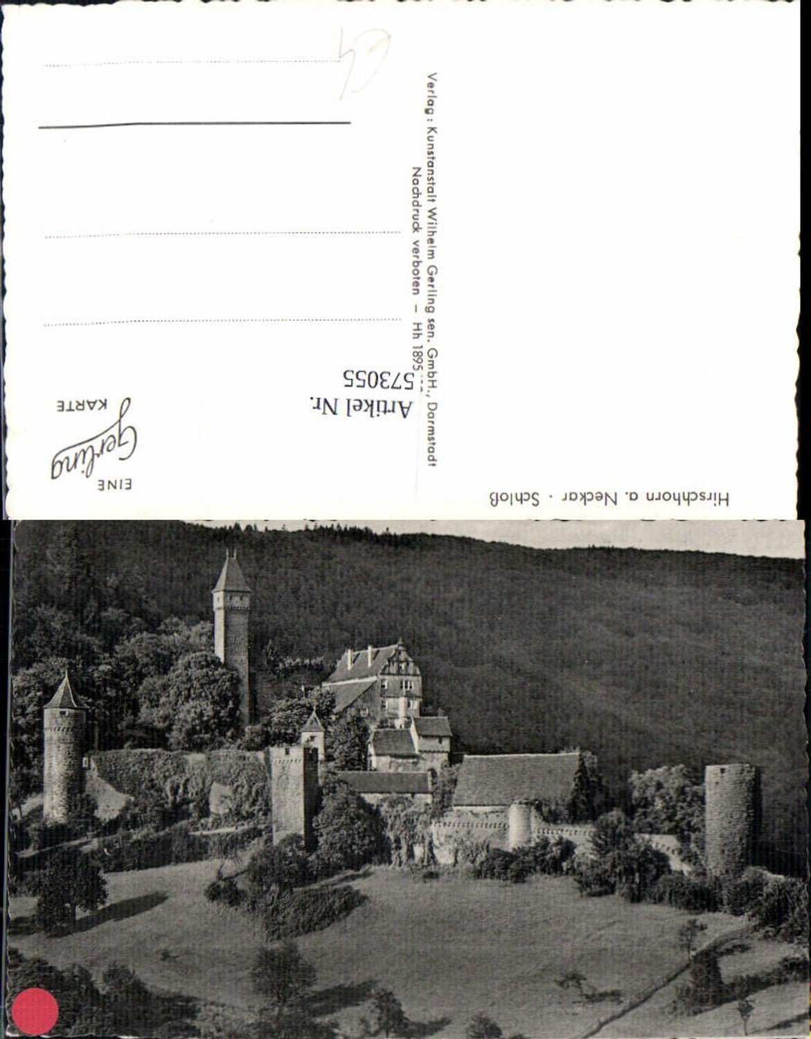 573055,Foto Ak Hirschhorn a. Neckar Schloss