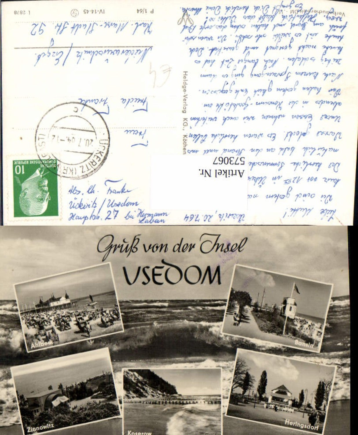 573067, Multi-image Ak Usedom Island Heringsdorf Zinnowitz Koserow Rügen