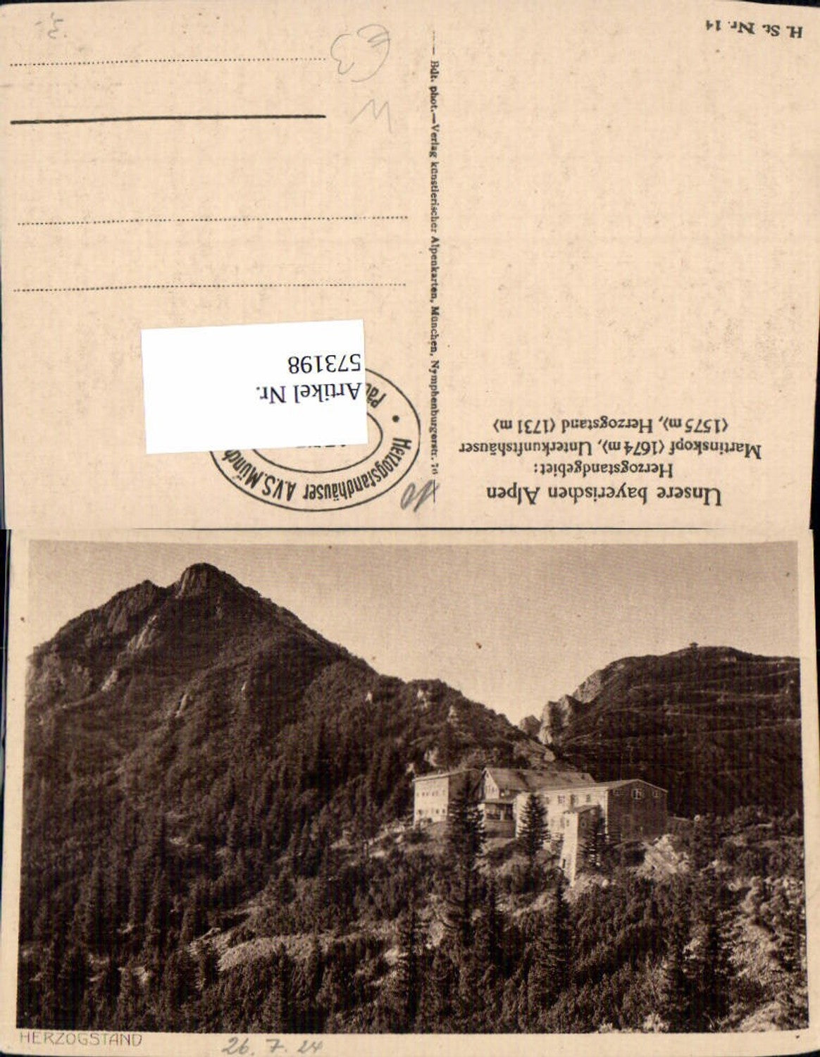 573198, Herzogstand near Walchensee, Kochel am See, accommodation houses