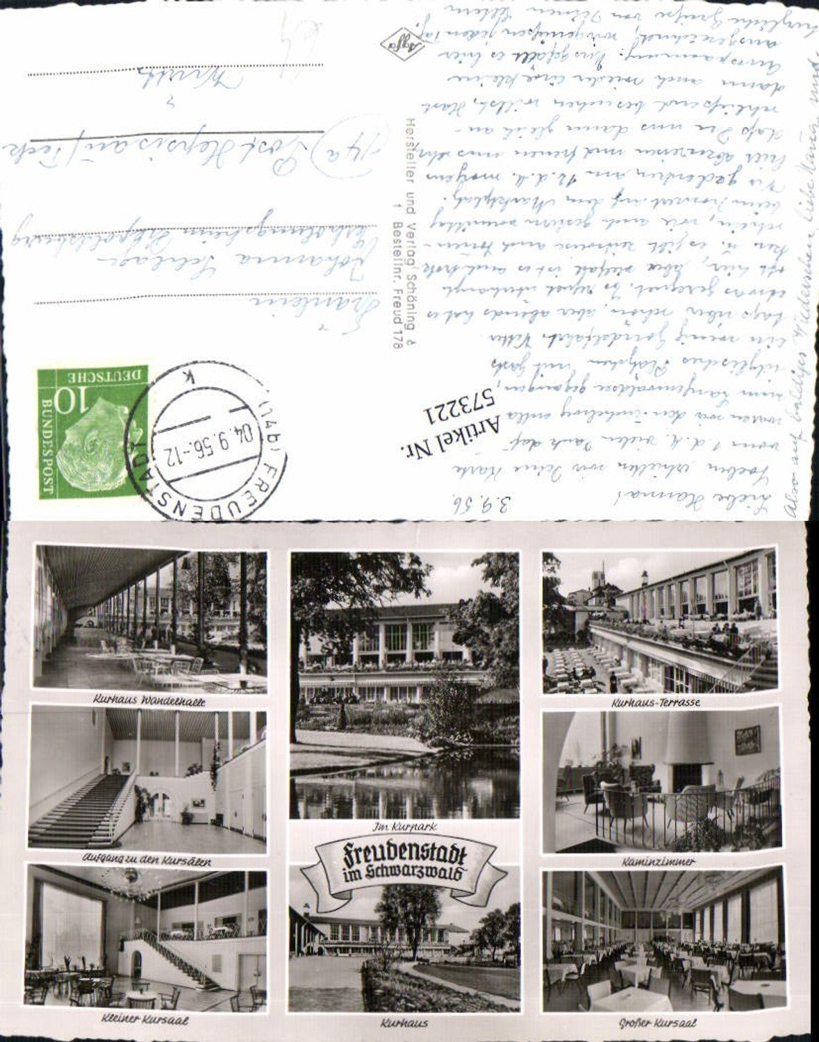573221,Mehrbild Ak Freudenstadt Schwarzwald Kurhaus Kurpark