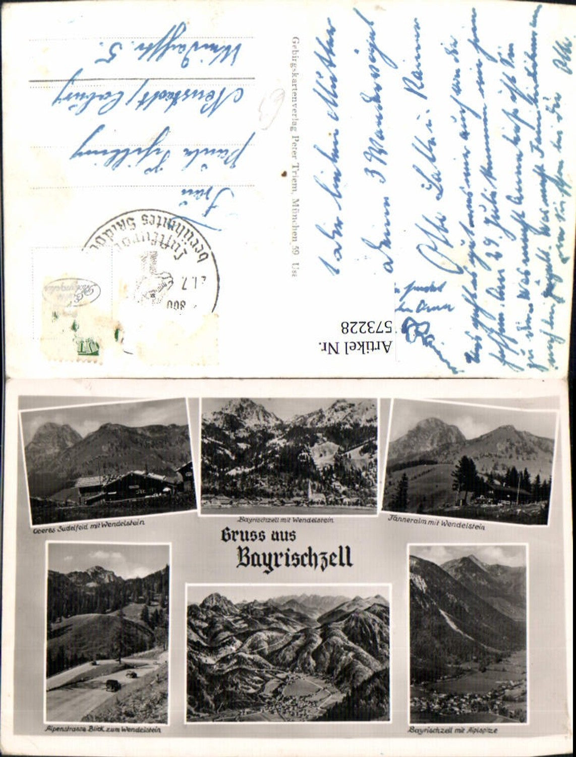 573228, Multi-image postcard Bayrischzell with Wendelstein Tanneralm Upper Sudelfeld
