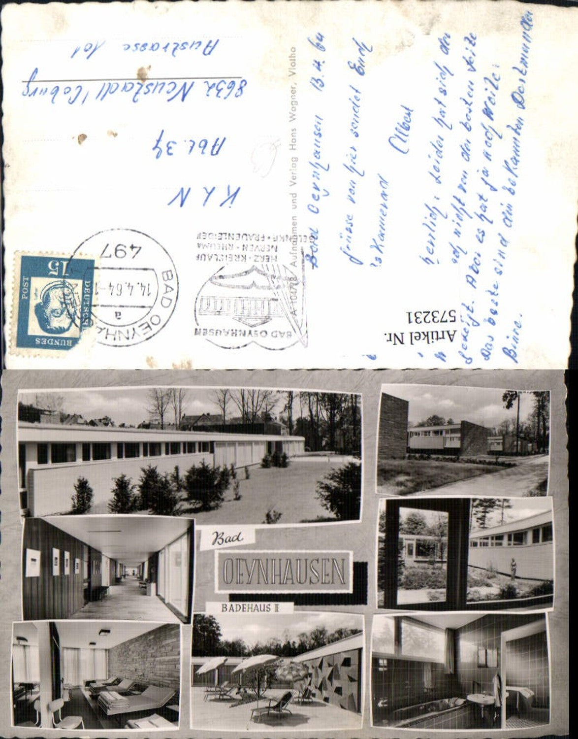 573231,Mehrbild Ak Bad Oeynhausen Badehaus II Interieur