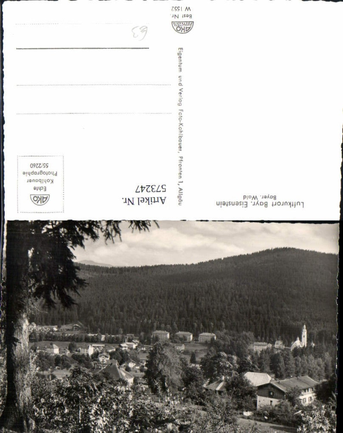 573247, Photo Ak Bayerisch Eisenstein Bavarian Forest View