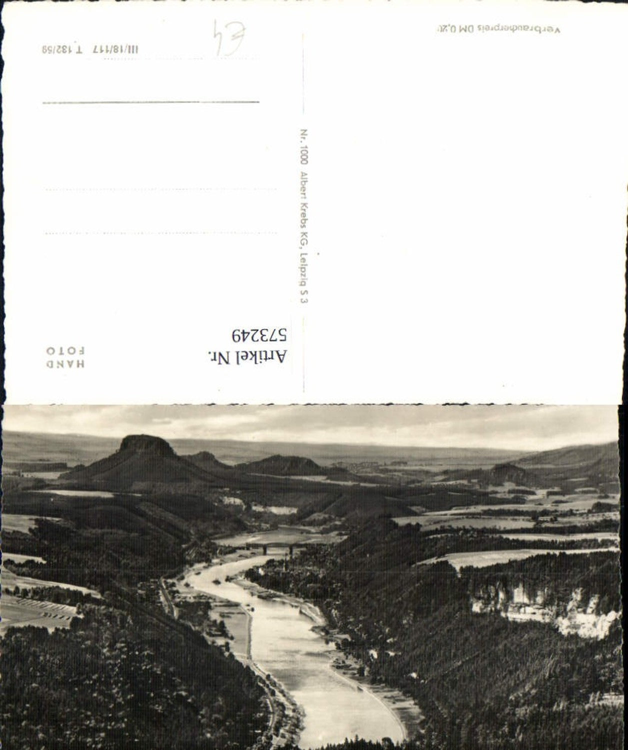 573249,Foto Ak Blick v. Gr. Winterberg auf Bad Schandau Postelwitz u. Krippen