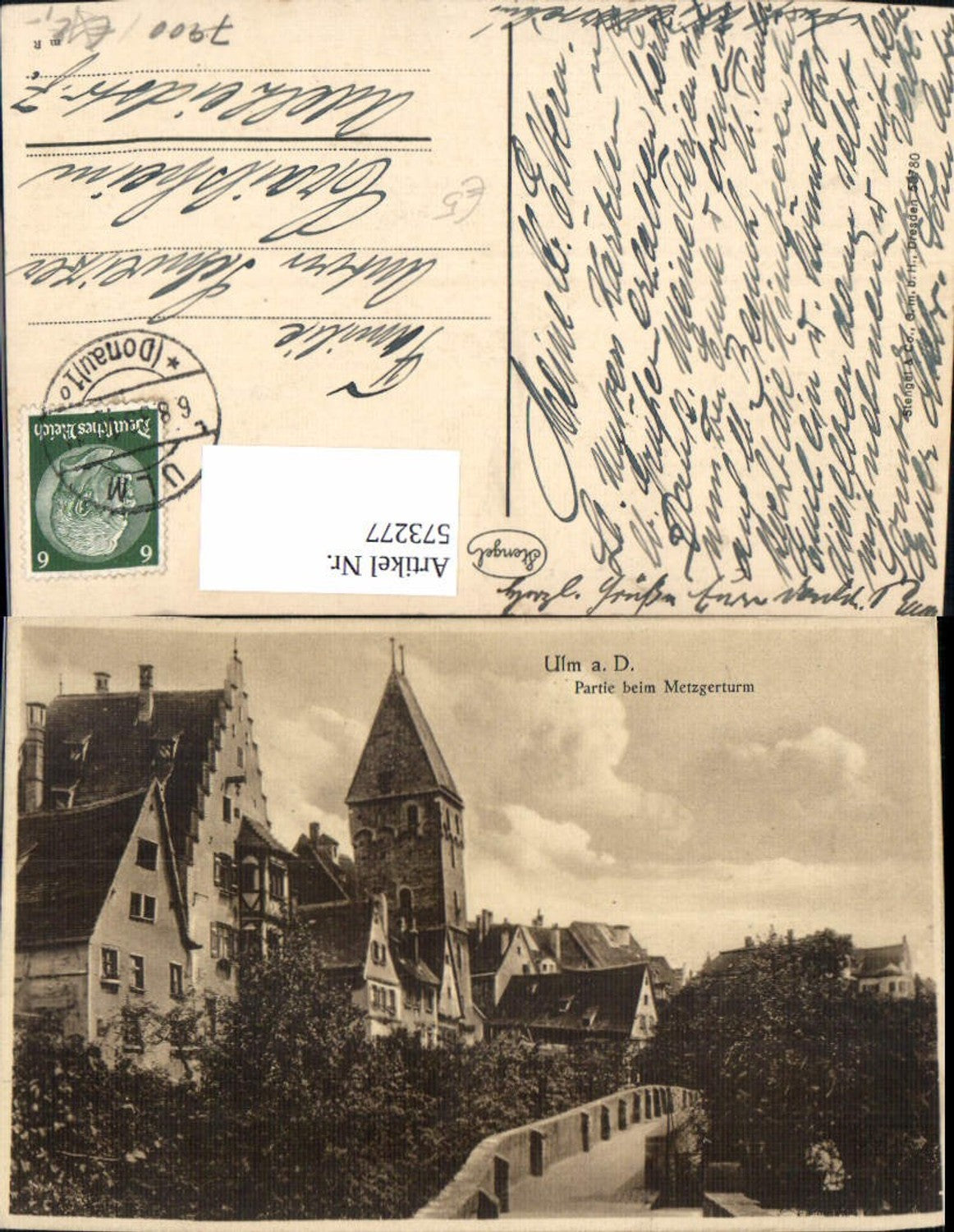 573277,Ulm a. d. Donau Partie b. Metzgerturm
