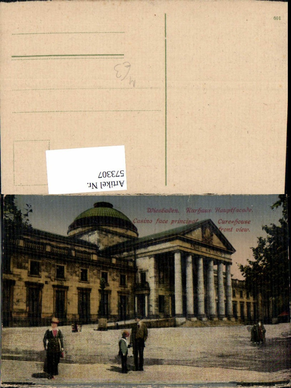 573307,Wiesbaden Kurhaus Hauptfasade