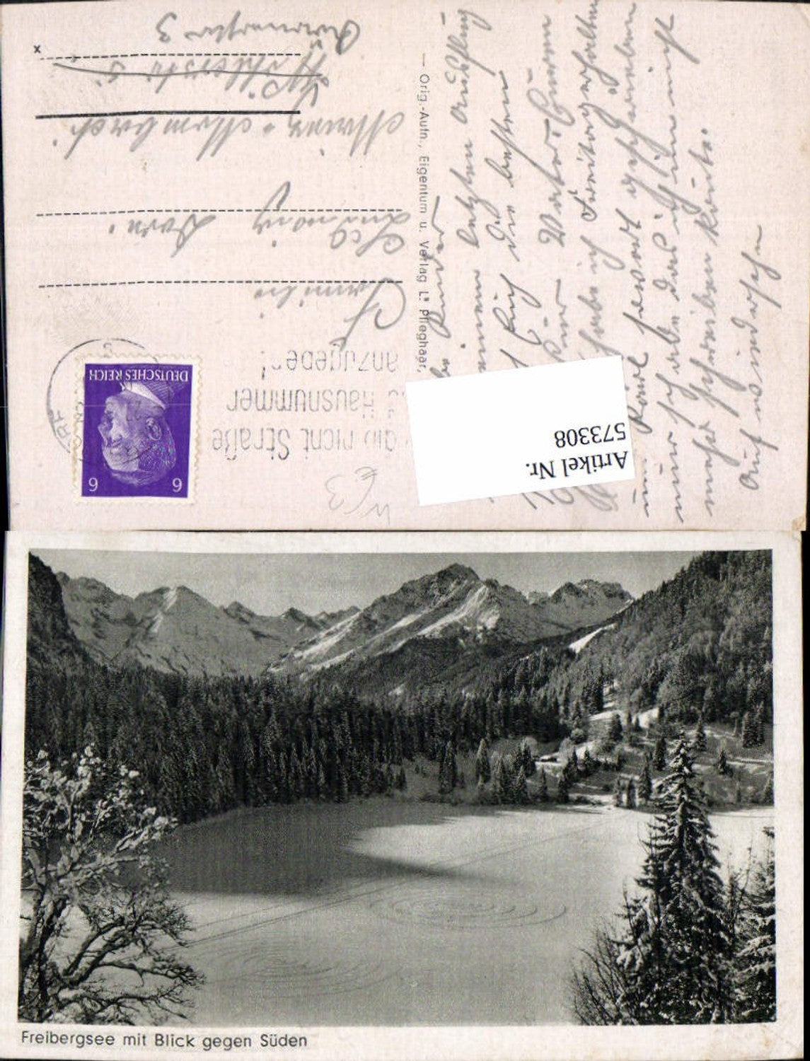 573308, Oberstdorf Freibergsee with view towards the south, winter