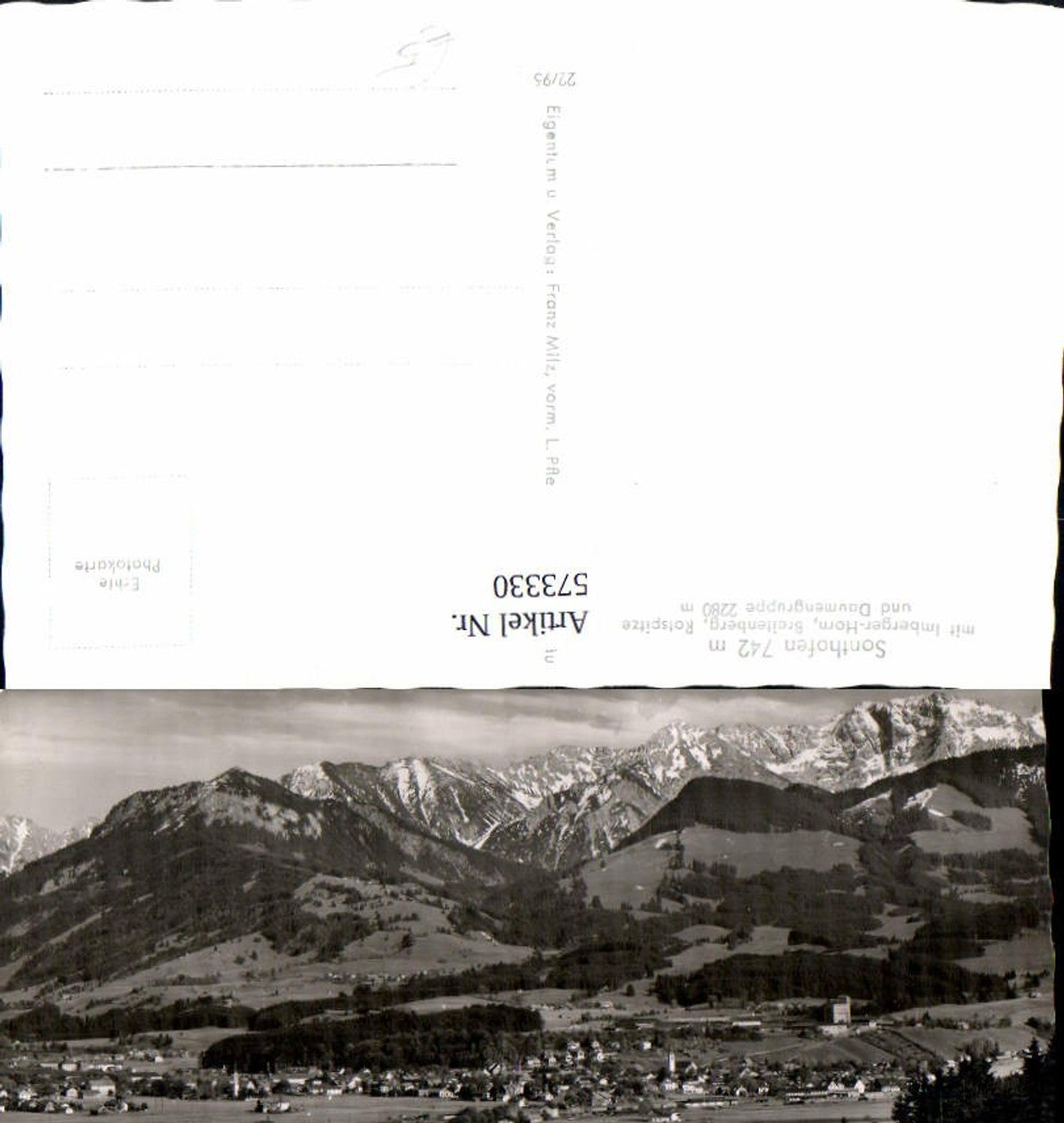 573330, Photo Ak Sonthofen Allgäu Imberger-Horn Breitenberg Rotspitze