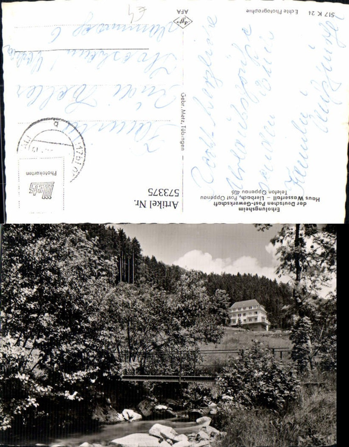 573375,Oppenau Haus Wasserfall