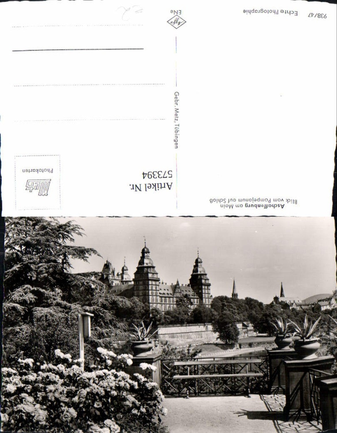 573394, Aschaffenburg am Main, view from Pompejanum to the castle