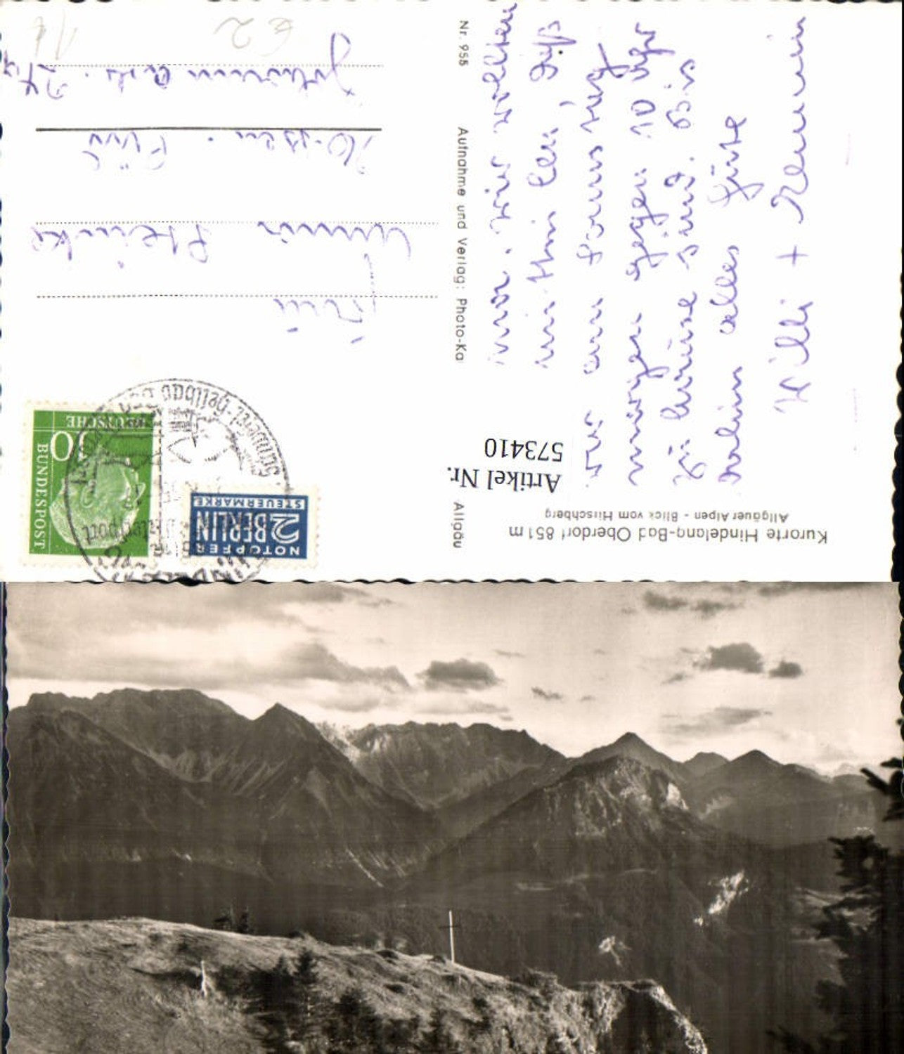 573410, Bad Oberdorf Bad Hindelang Allgäu Alps View from Hirschberg