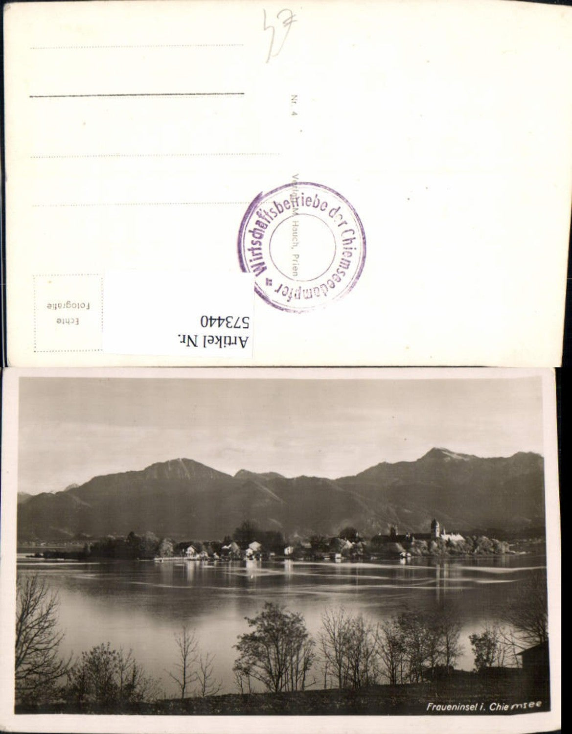 573440, Photo Ak Fraueninsel Chiemsee