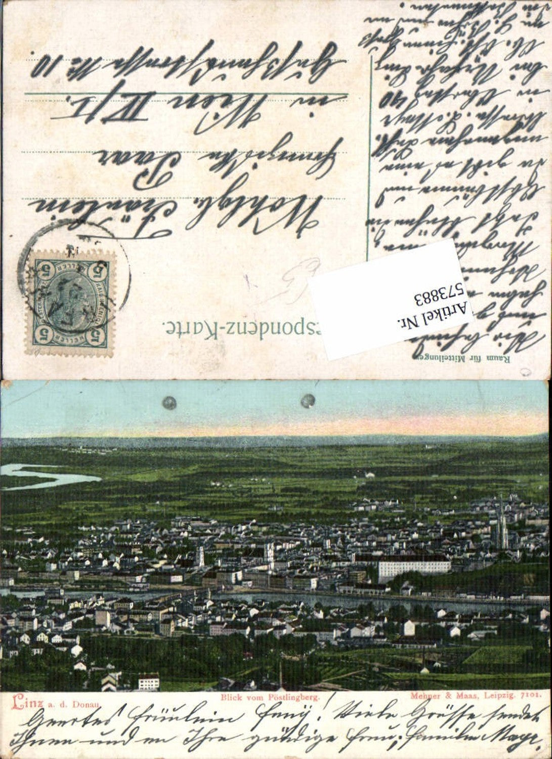 573883,Linz an der Donau Pöstlingberg Blick pub Mehner & Maas 7101