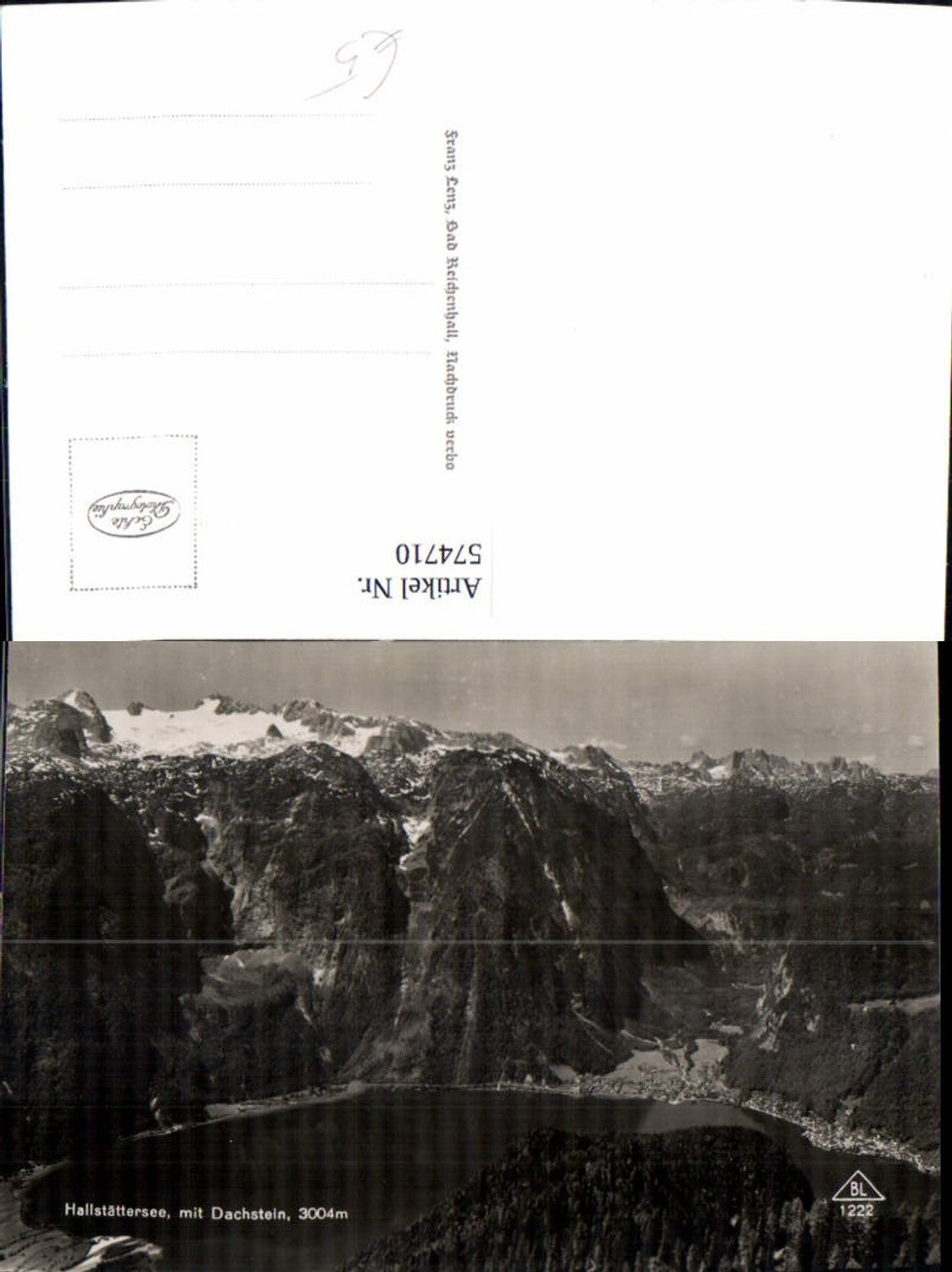 574710,Foto Ak Hallstättersee m. Dachstein Hallstatt