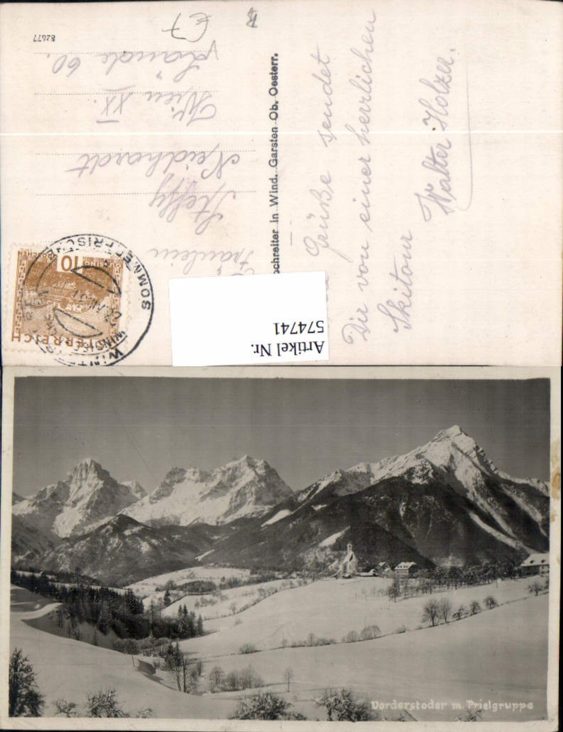 574741,Vorderstoder m. Prielgruppe Winteransicht pub Julius Hochreiter