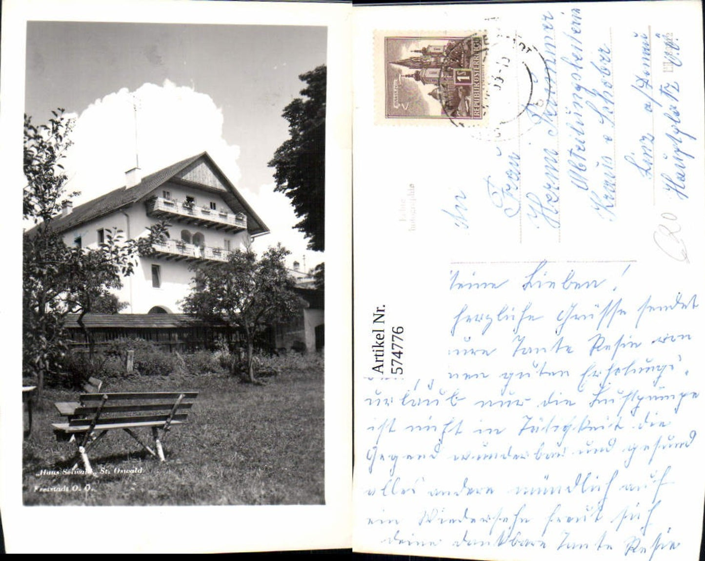 574776,Foto Ak St Oswald b. Freistadt Haus Seiwald