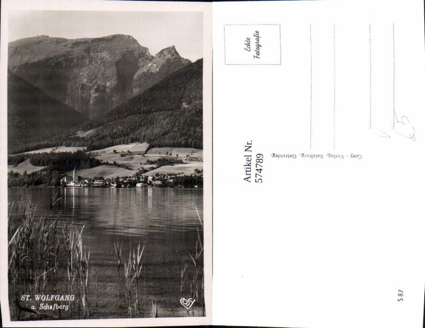 574789,Foto Ak St Wolfgang im Salzkammergut Schafberg pub Cosy S 87