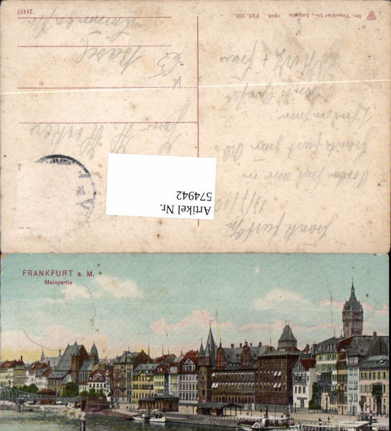 574942,Verlag Frankfurt am Main Mainpartie pub Dr. Trenkler Co.