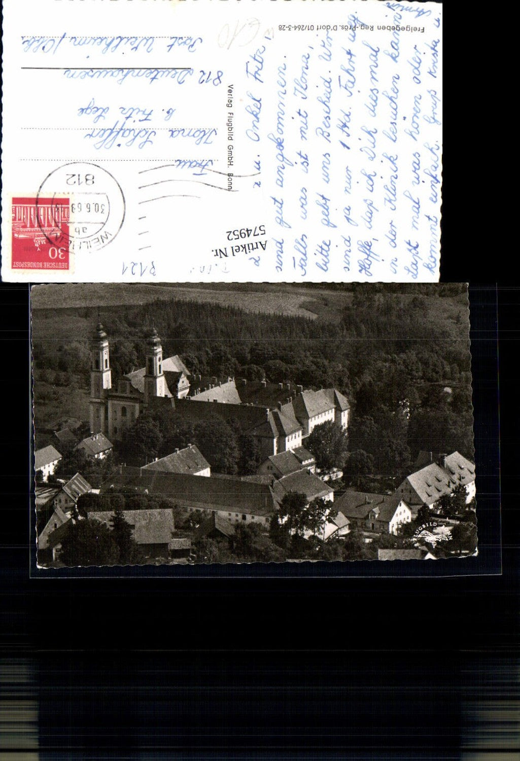 574952, Polling 8121 Weilheim Towers Church Monastery Castle