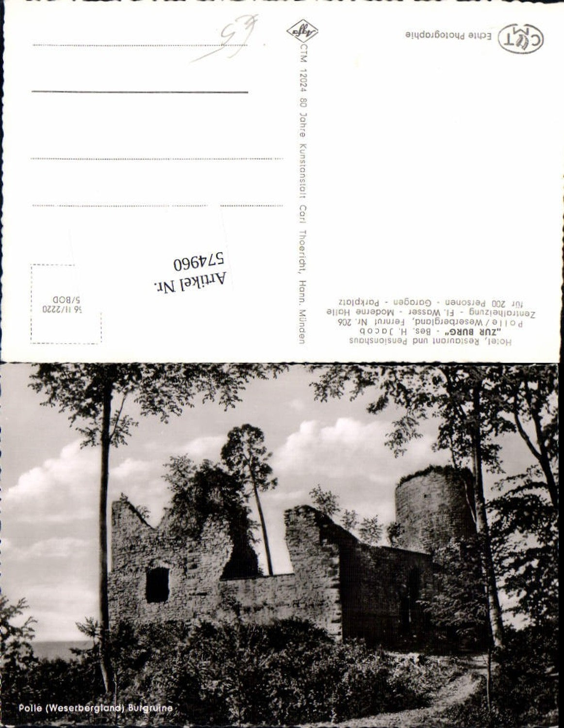 574960,Polle Weserbergland Burgruine