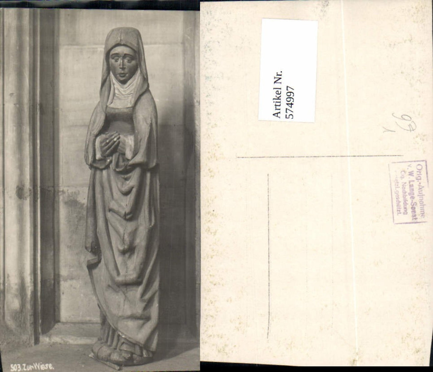 574997,St. Maria zur Wiese Soest Statue pub W. Lange 503