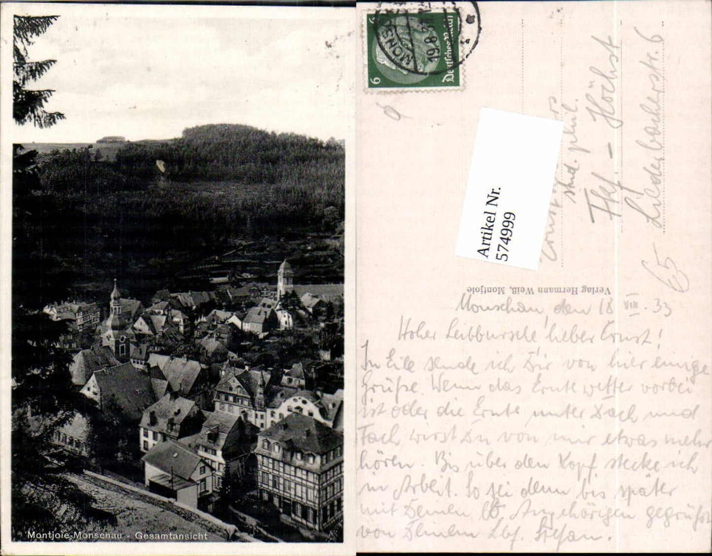 574999,Montjoie Monschau Gesamtansicht